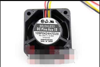 Sanyo San Ace 15 109P0424H7D20 DC24V 0.08A 4015 4CM 40mm 40*40*15mm 3Wire 3Pin Cooling Fan