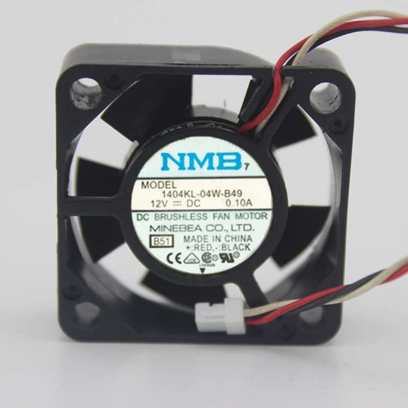 NMB 1404KL-04W-B49 DC12V 0.11A 0.10A 3510 3.5CM 35mm 35*35*10MM 3Wire 3Pin Cooling Fan