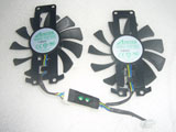 Apistek GA81S2U PFTO DC12V 0.38A GA81S2U 4Wire Graphics Card Cooling Fan