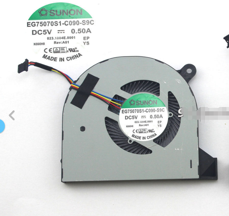 Acer Aspire VN7-592G EG75070S1-C090-S9C 023.1004E.0001 DC5V 0.50 4Pin 4Wire CPU Cooling Fan