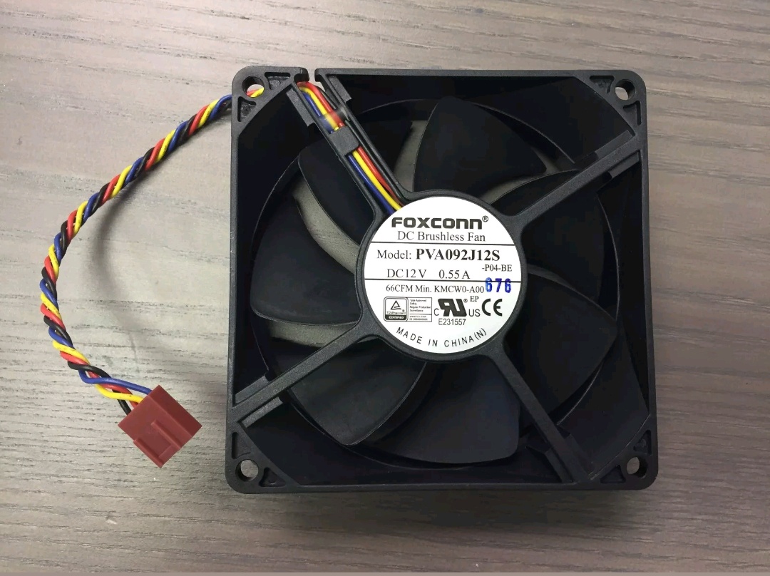 Dell Precision 3620 PowerEdge T30 PVA092J12S 0KMCW0 KMCW0 90mm 90x90x32mm DC12V 0.55A 4Pin Case Rear Cooling Fan