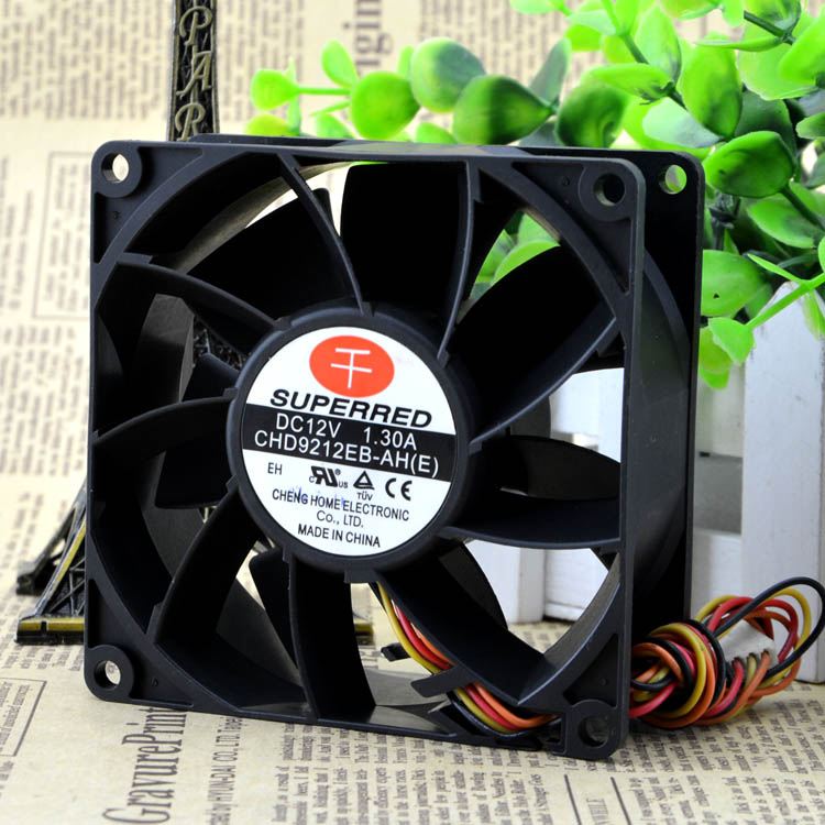 Superred CHD9212EB-AH(E) DC12V 1.30A 9038 9CM 90MM 90*90*38MM 4Wire4Pin Cooling Fan