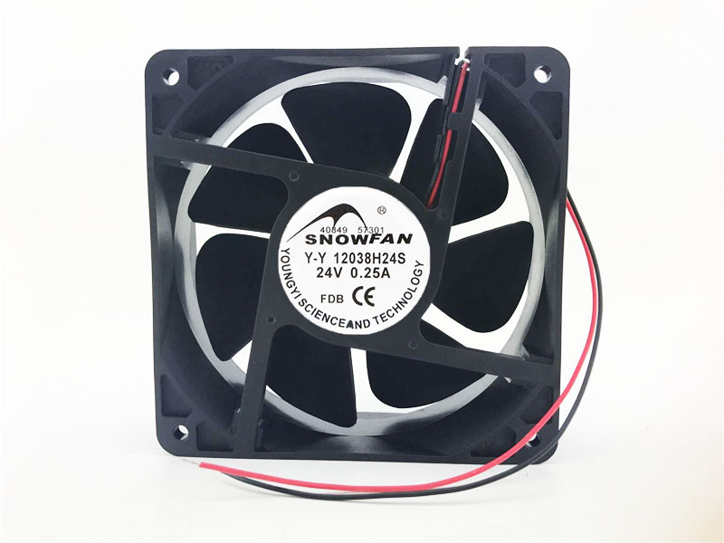 SNOWFAN YY12038H24S DC24V 0.25A 12038 12CM 120MM 120*120*38MM 2Wire 2Pin Cooling Fan