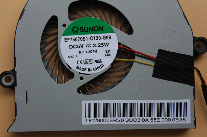 ACER Z5WAK E5-551G E5-471 V3-572G EK-571G EF75070S1 -C120-G99 DC5V 2.25W 3Wire 3Pin Cooling Fan