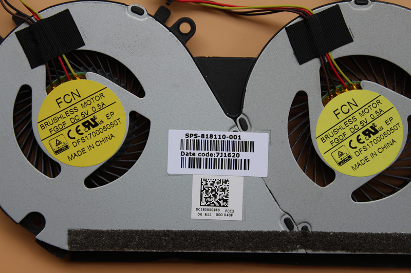 HP envy 14-j 14-j104tx 818110-001 DFS17000505T FGDF DC5V 0.5A 4Wire 4Pin Cooling Fan