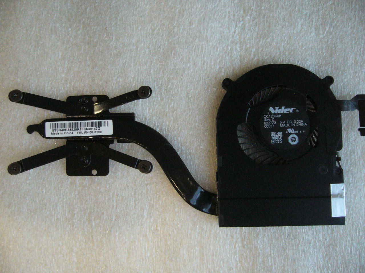 IBm Lenovo Thinkpad X1 Carbon X1C Yoga 20FB 20FC 20FQ 20FR 2016 01AVW976 00JT800 SH40H3582 CPU Heatsink Cooling Fan