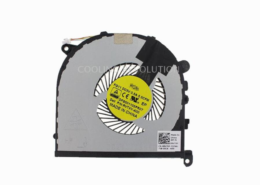 Dell XPS 15 9550 5510 0HYY21 0RVTXY RVTXY FG11 DFS501105PR0T RVTXY-A00 CPU Cooling Fan