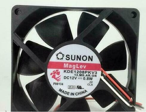 SUNON KDE1208PKV3 13.MS.AR.GN DC12V 0.8W 3Pin 3Wire 80x80x20mm 80mm Cooling Fan