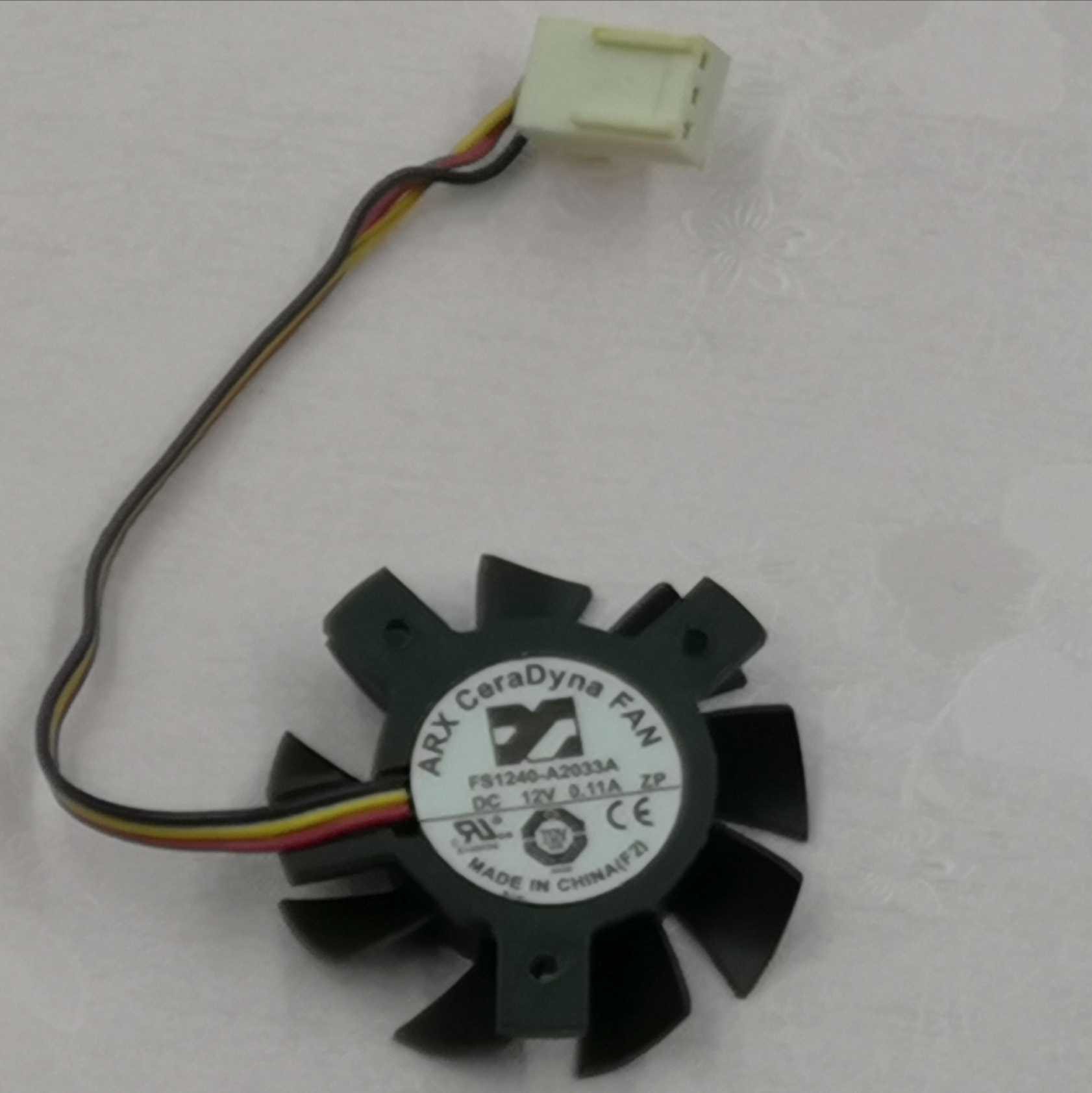 ARX FS1240-A2033A DC12V 0.11A 4010 4CM 40mm 40X40X10mm 35mm 3Pin 3Wire Graphics Card Chipset Cooling Fan