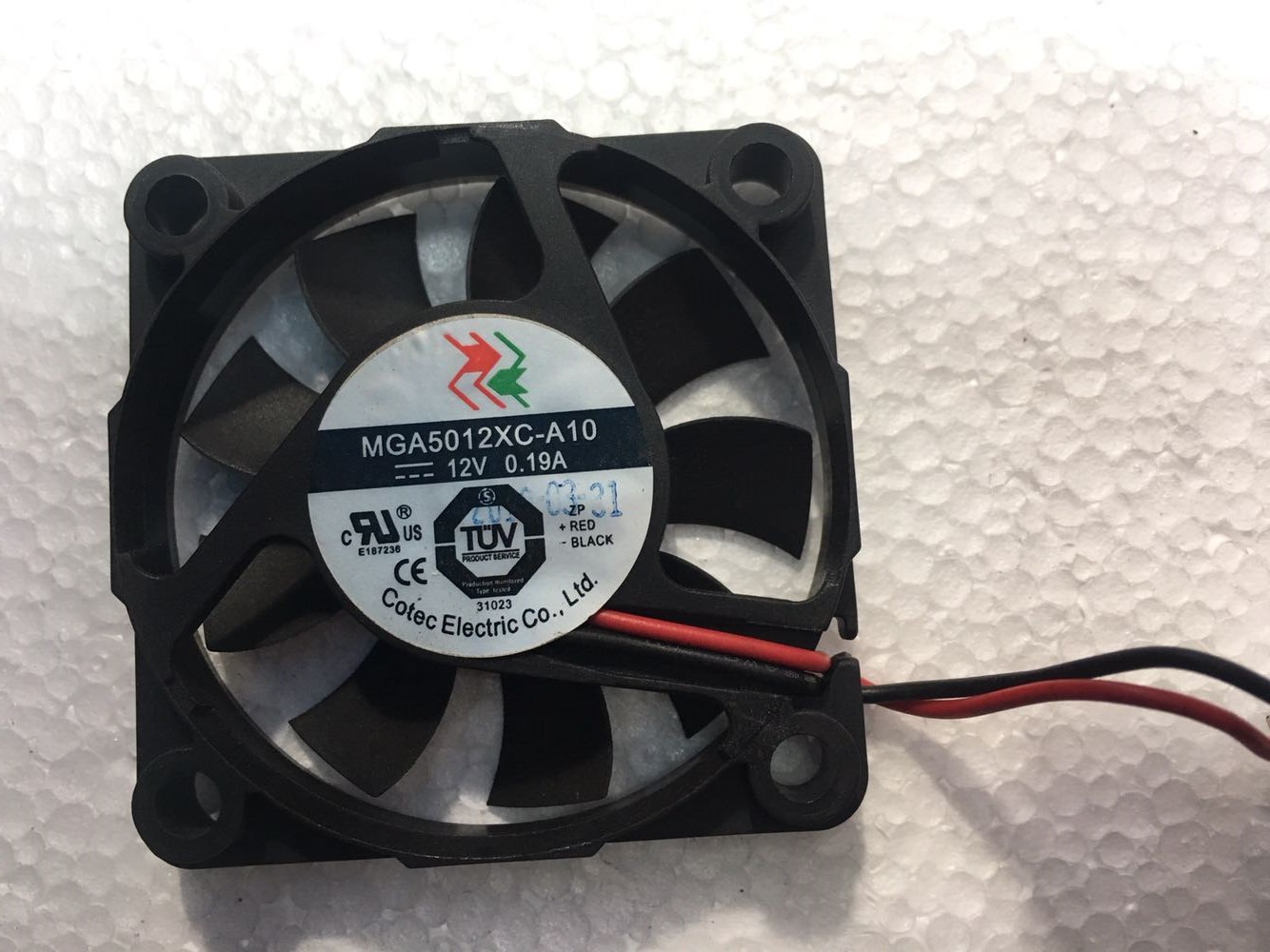 Protechnic MGA5012XC-A10 MGA5012XC A10 DC12V 0.19A 65x50x11mm 2Pin 2Wire Cooling Fan